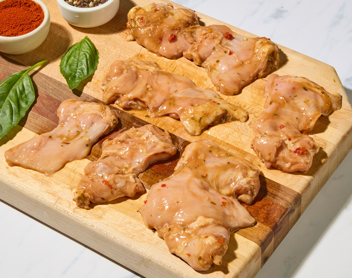 Sweet Chili Boneless Chicken Thighs, Raised w/o Antibiotics, Uncooked, image 2 of 2 slides